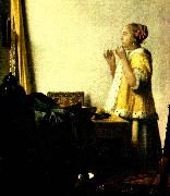Jan Vermeer, ung dam ned parlhalsband